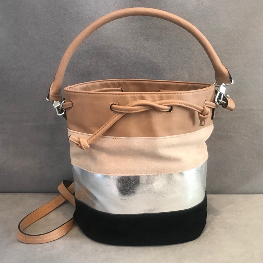 H&M Block Patterned Bucket Bag - image 1